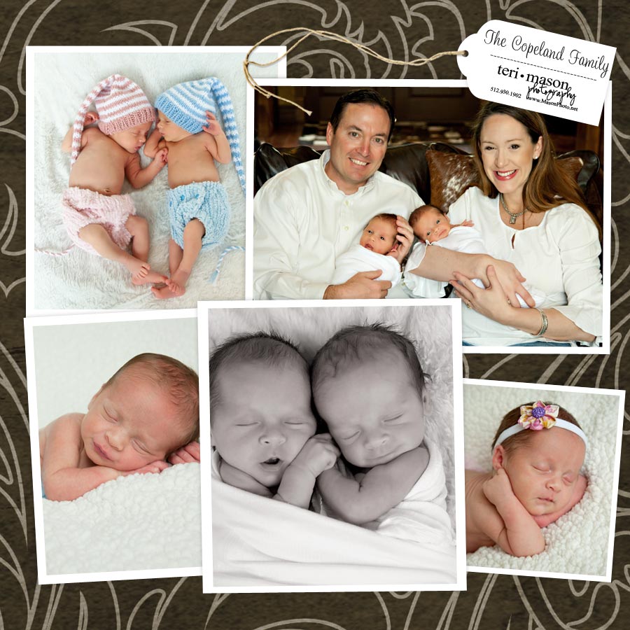 Twin newborn location pictures at home