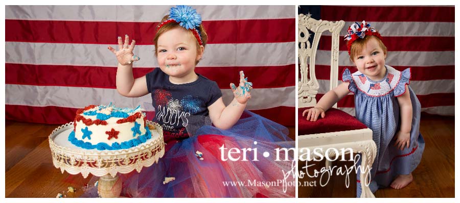 Patriotic baby portrait, july 4th baby picture