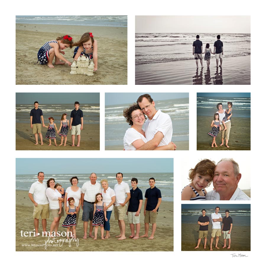 Extended family beach portrait